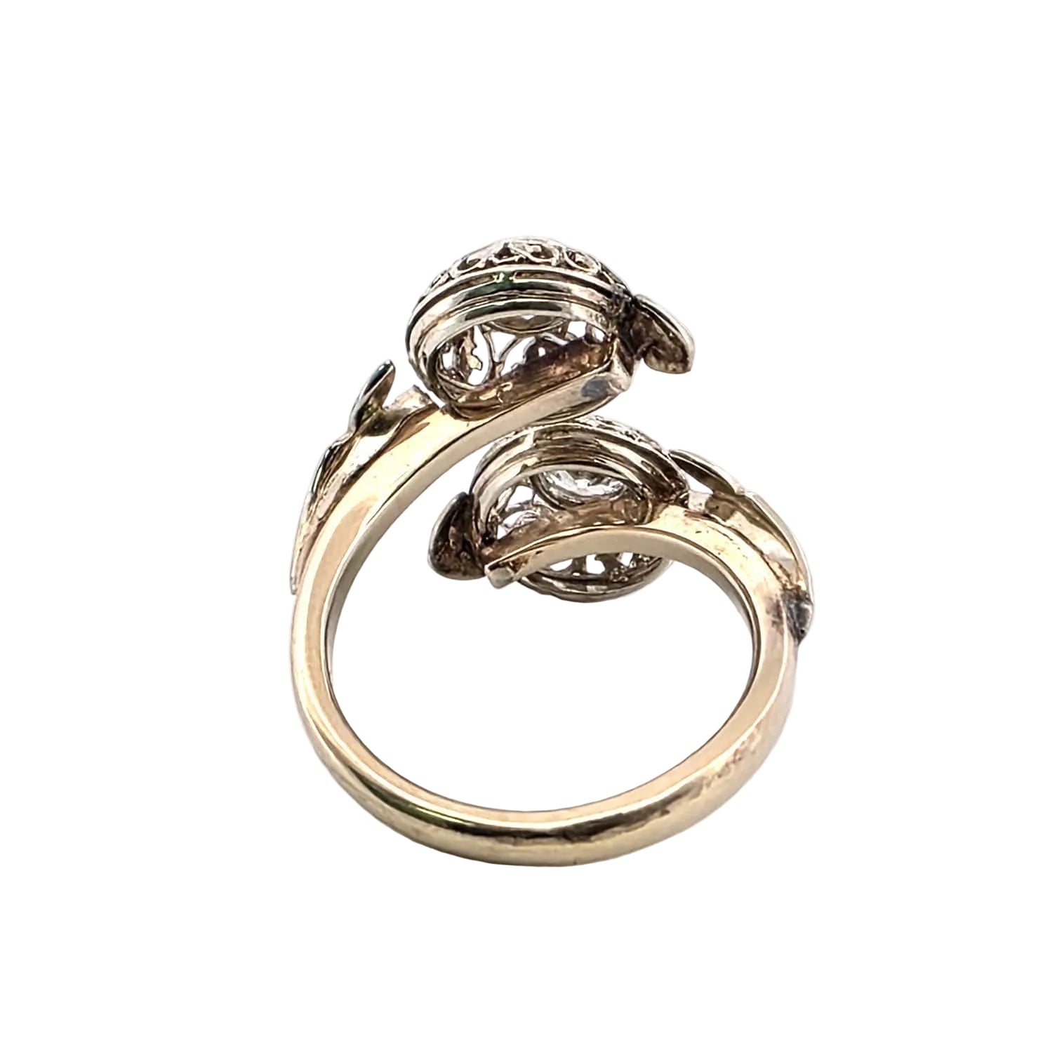 Bague Toi & Moi en or jaune et diamants