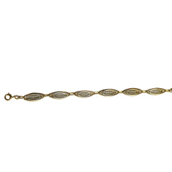 Bracelet Maille en or jaune et perles