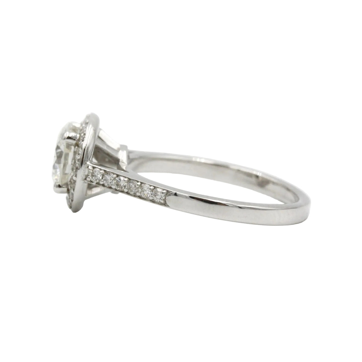 Bague Solitaire en or blanc et diamants