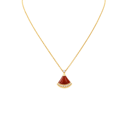 Collier Pendentif BULGARI "Divas' Dream" en or rose, cornaline et diamants