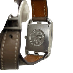 Montre HERMÈS "Cape Cod" PM en acier et cuir