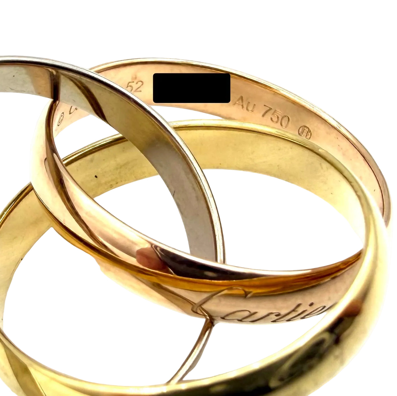 Bague Alliance CARTIER "Trinity" MM en or blanc, or jaune et or rose