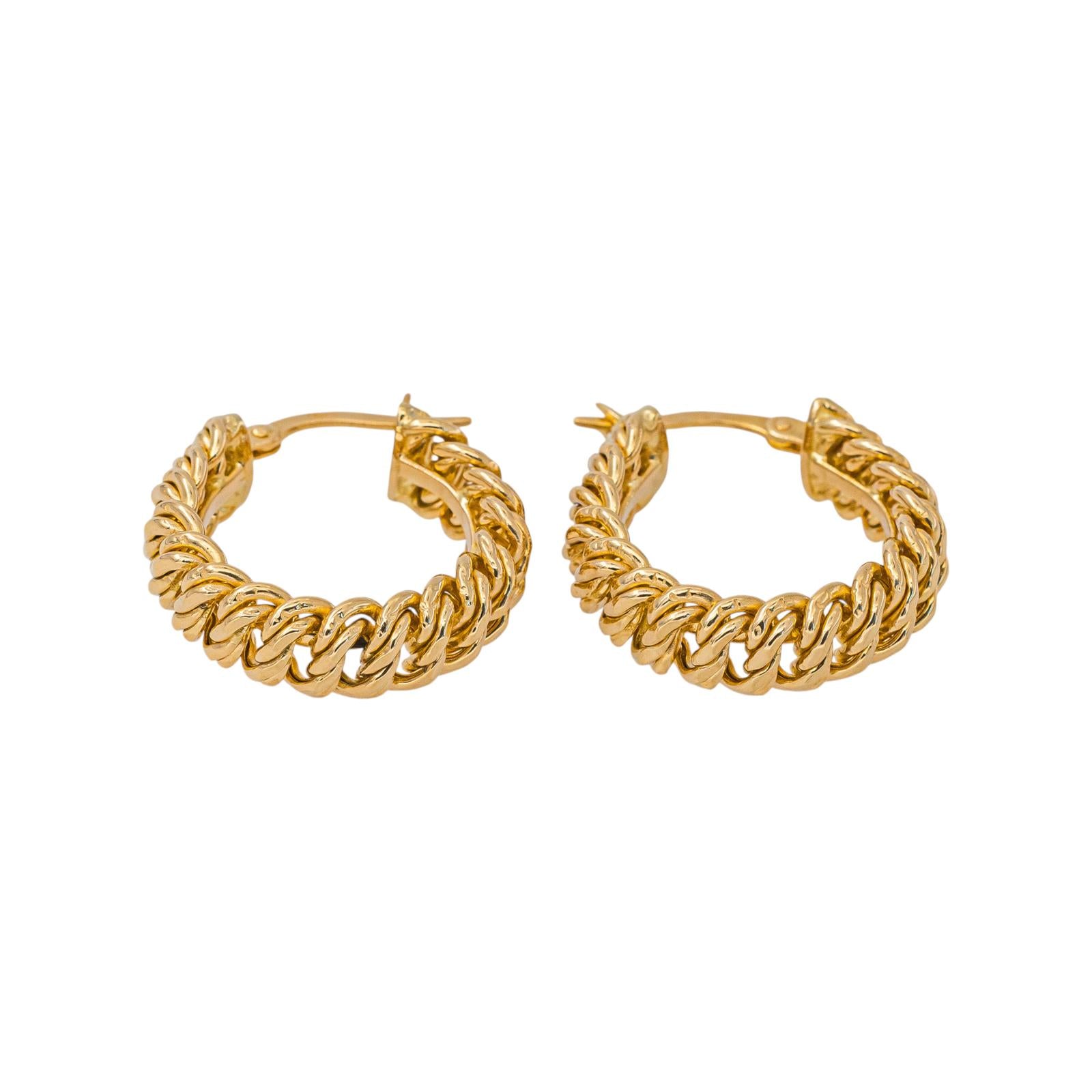 Boucles d'oreilles Maille Américaine Or jaune