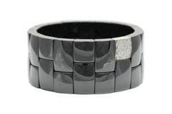 Bracelet Manchette en or blanc, céramique et diamants