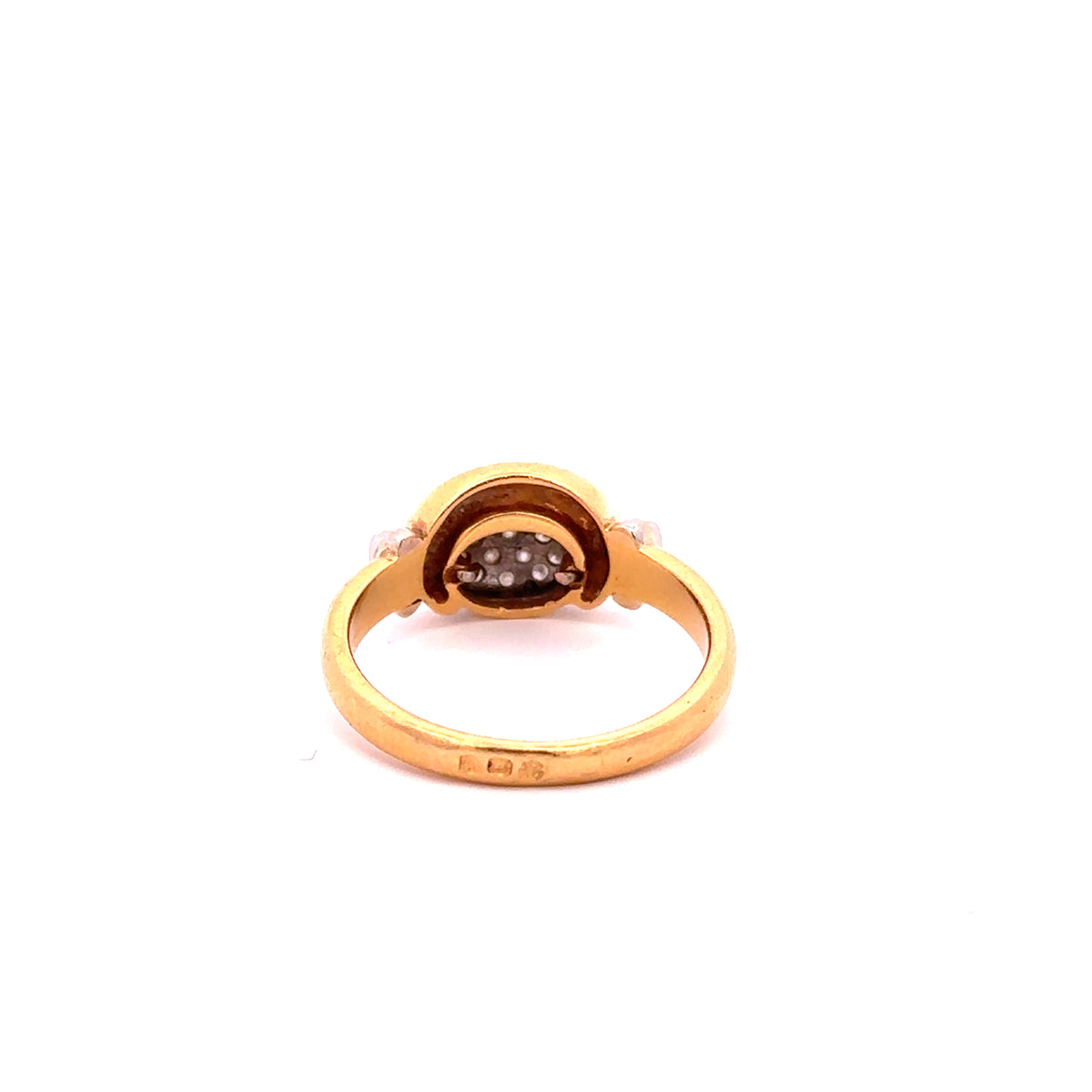 Bague en or blanc, or jaune et diamants