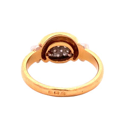 Bague en or blanc, or jaune et diamants