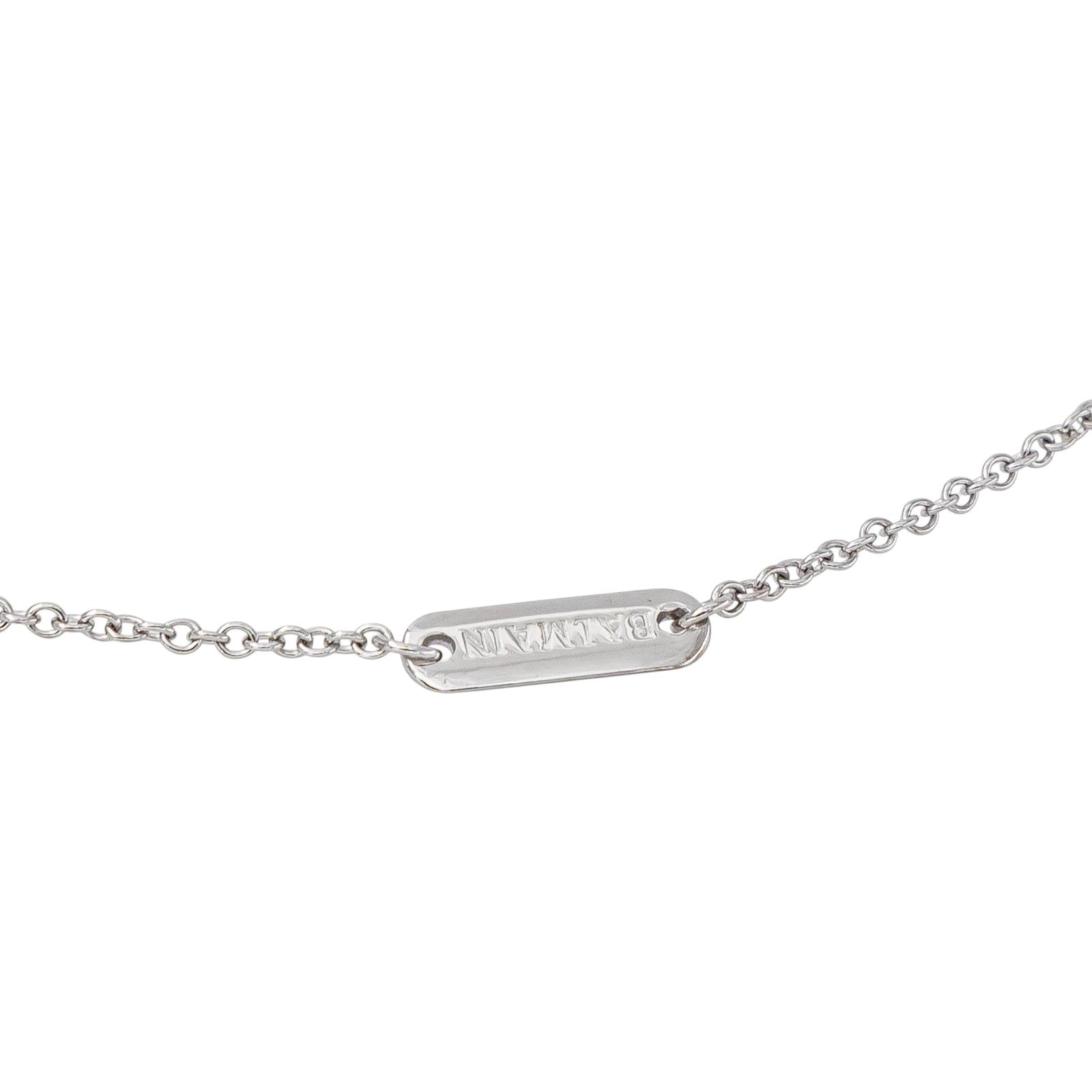 Balmain Collier Maille Forçat  Or blanc