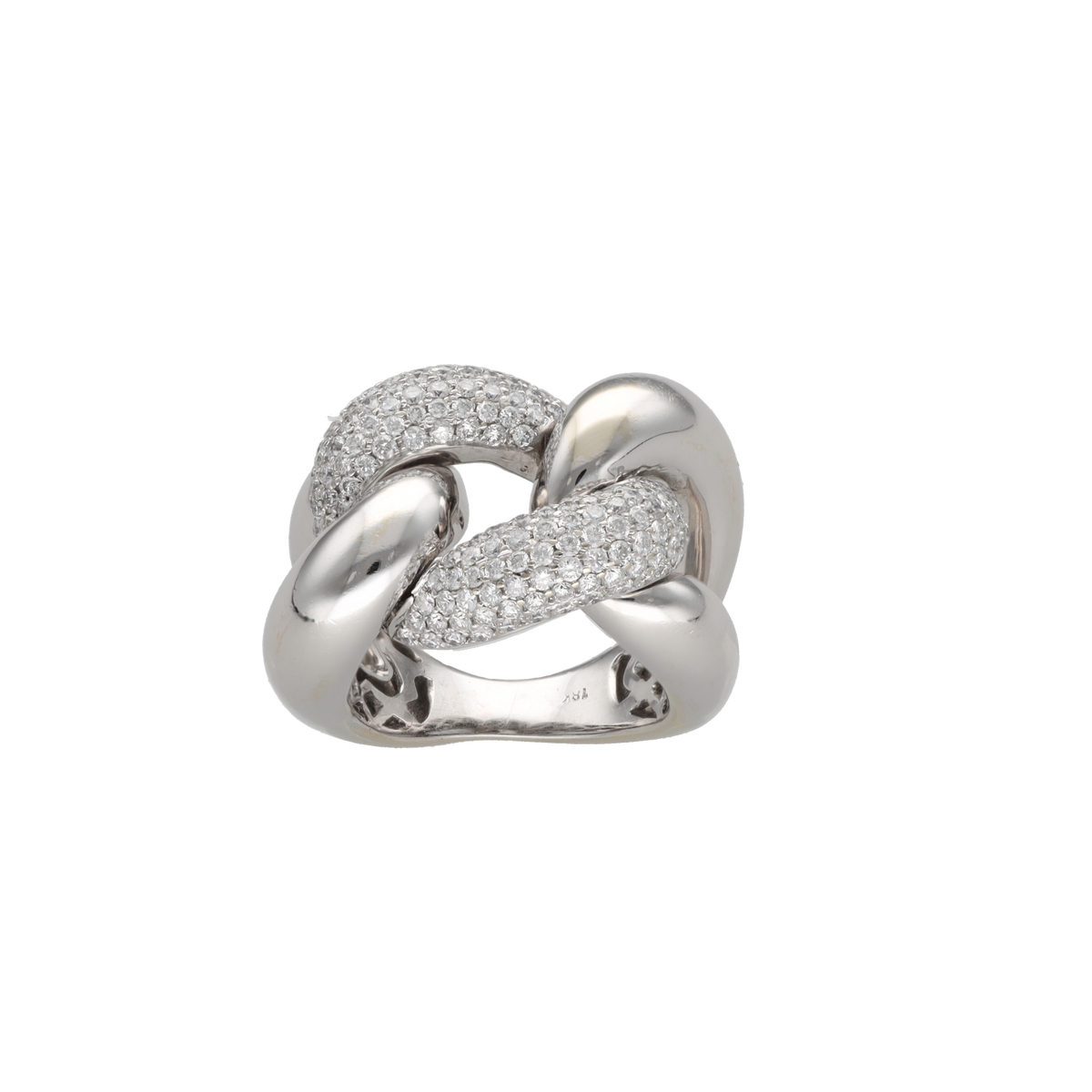 Bague en or blanc et diamants