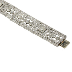 Bracelet Manchette en platine et diamants