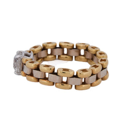 Bague en or blanc, or jaune et diamants