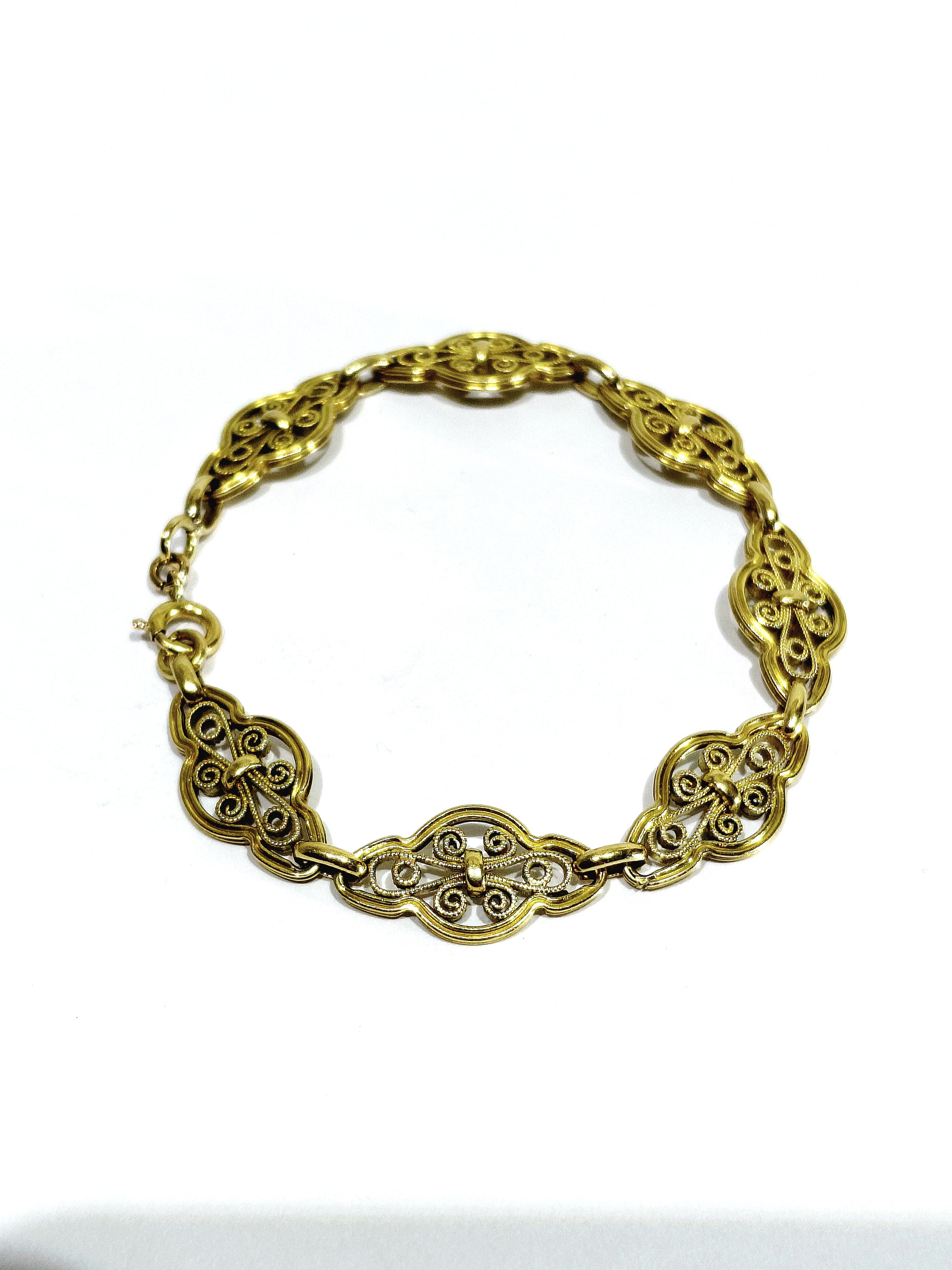 Bracelet en or jaune Art Nouveau / Art Déco