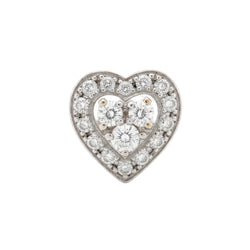 Boucles d'oreilles Puces en or blanc et diamants