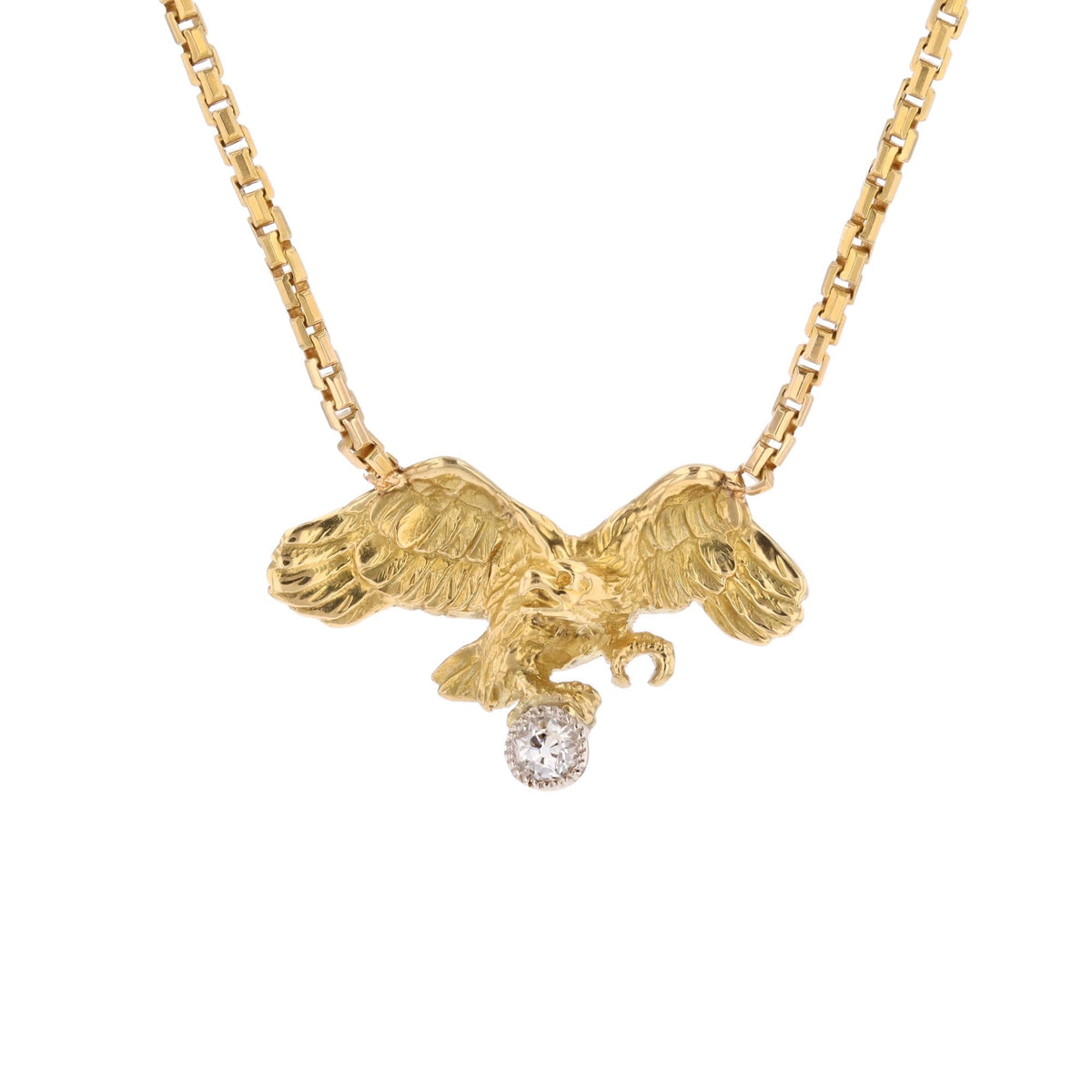Collier Pendentif en or jaune et diamant
