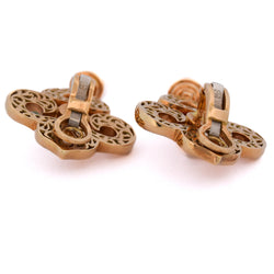 Boucles d'oreilles Clips en or jaune et perles