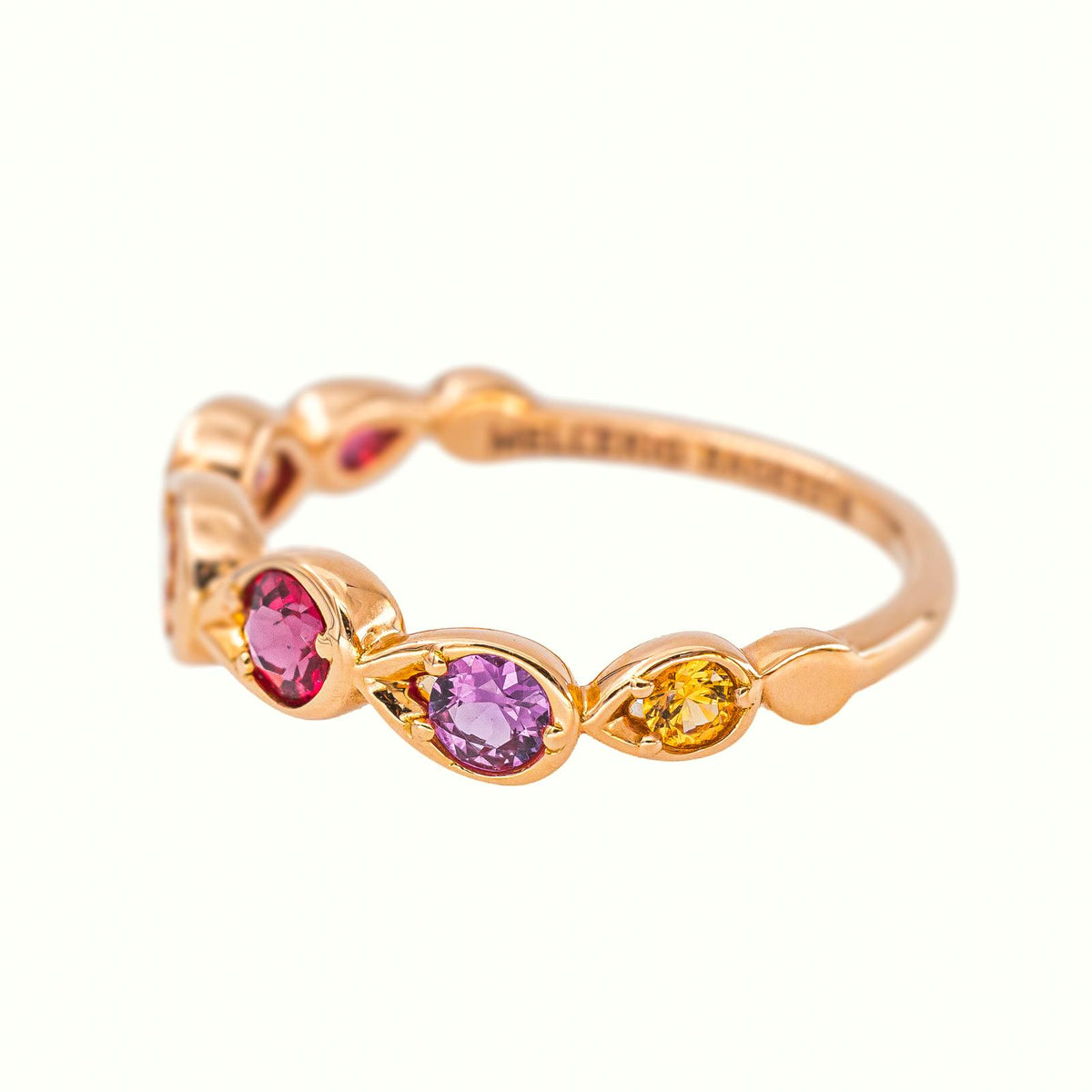 Mellerio Bague Anneau Indra Rose Or rose Saphir