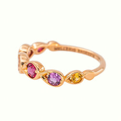 Mellerio Bague Anneau Indra Rose Or rose Saphir