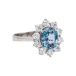 Bague  Pompadour Or blanc  Saphir