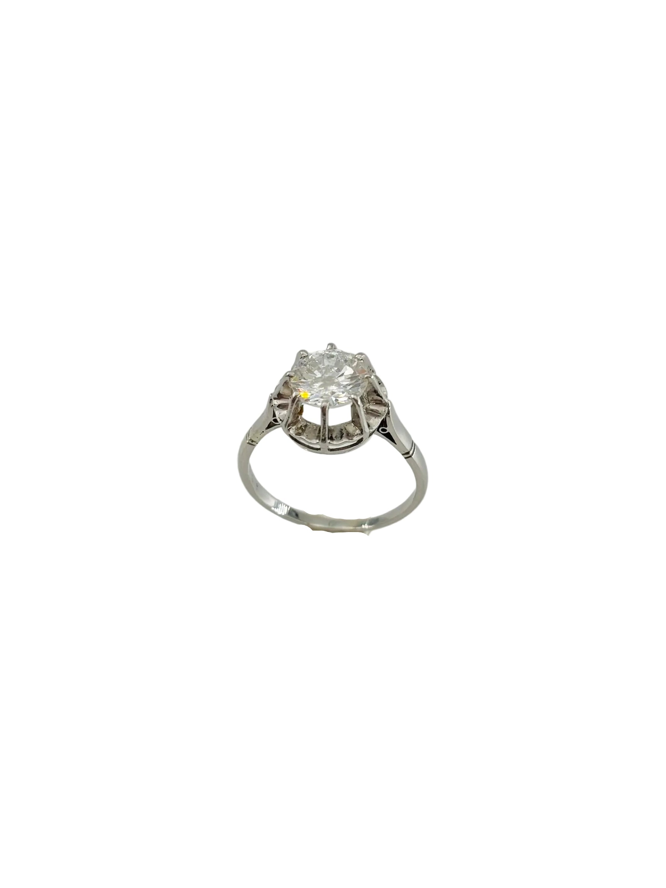 Bague Solitaire en platine et diamant