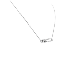 Collier Pendentif MESSIKA "Move Classique Pavé" en or blanc et diamants
