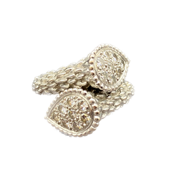 Bague Toi & Moi BOUCHERON "Serpent Bohème" en or blanc et diamants