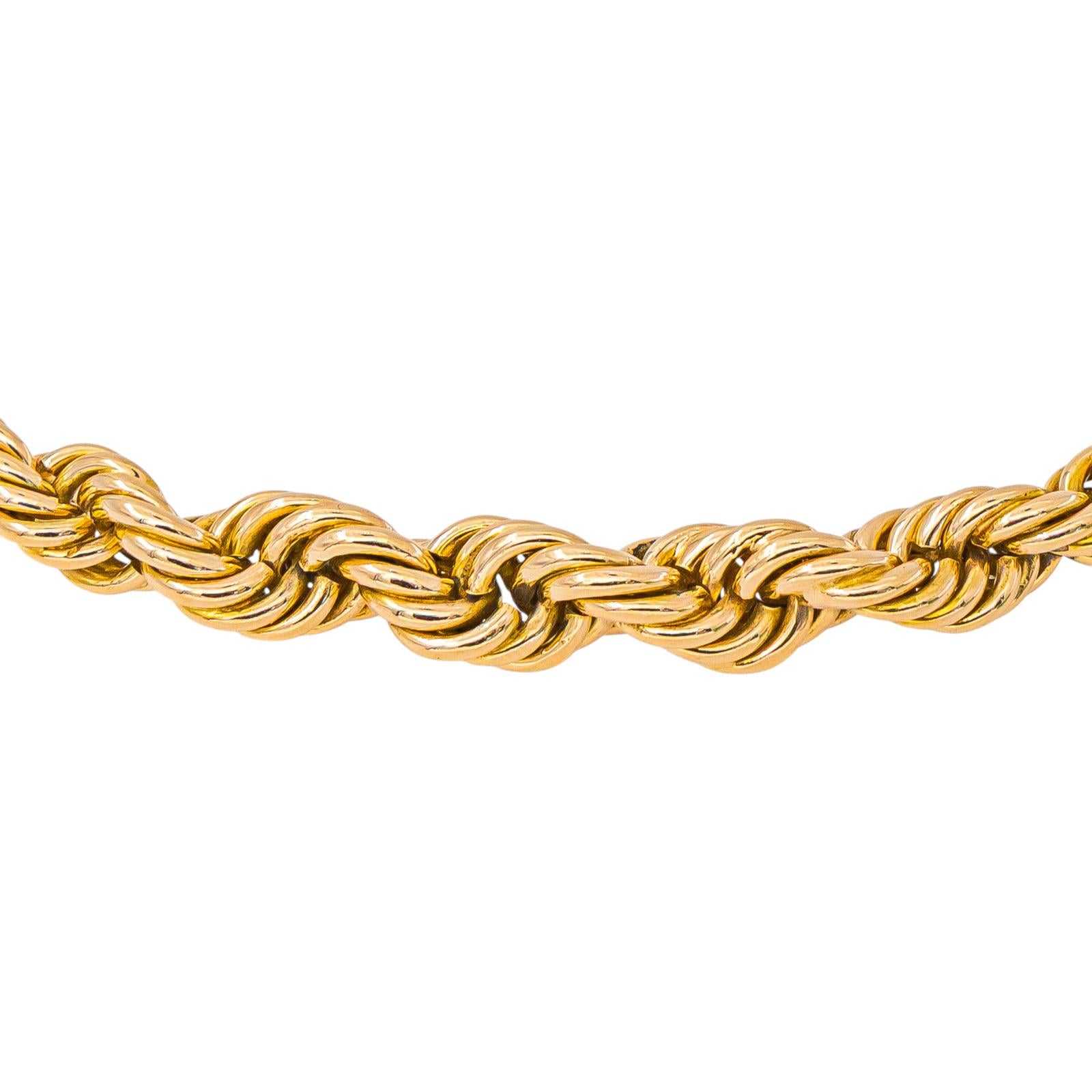 Collier Maille corde Or rose