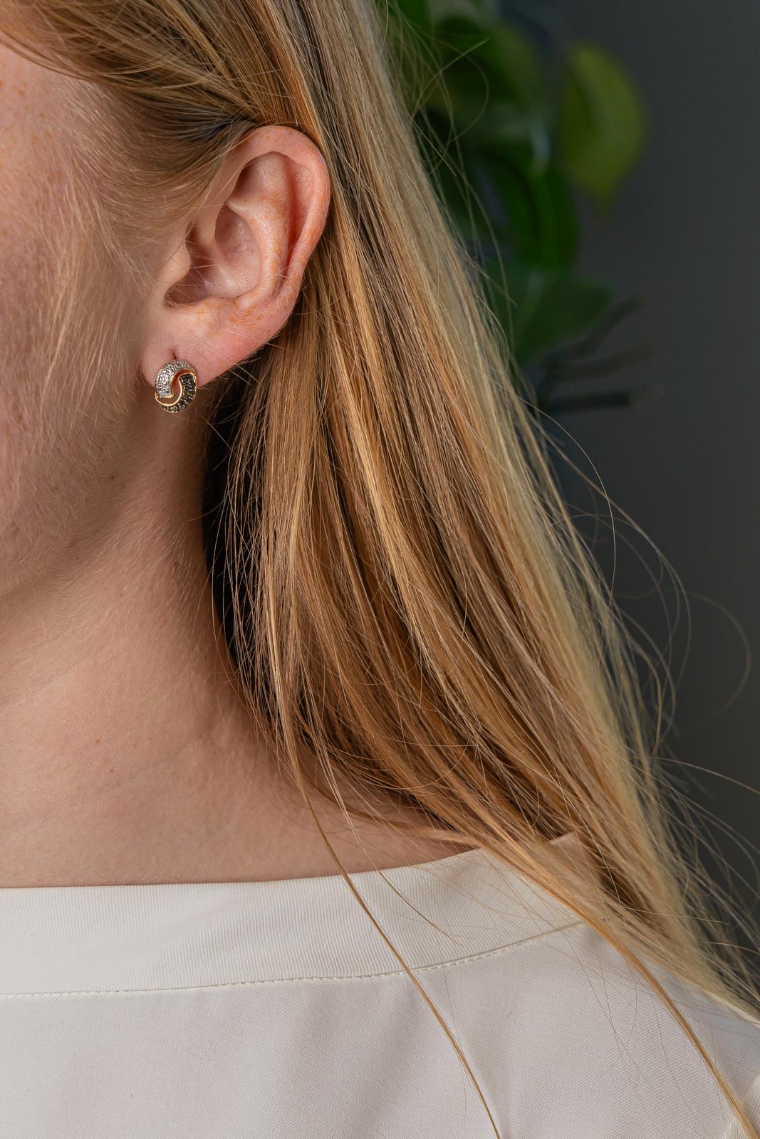 Boucles d'oreilles Dormeuses Or jaune  Diamant
