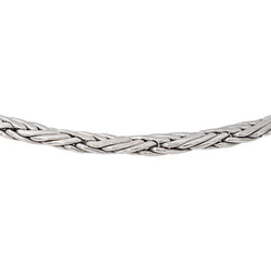 Collier Maille tressée Or blanc