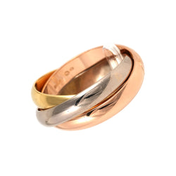 Bague Alliance CARTIER "Trinity" en or blanc, or jaune et or rose