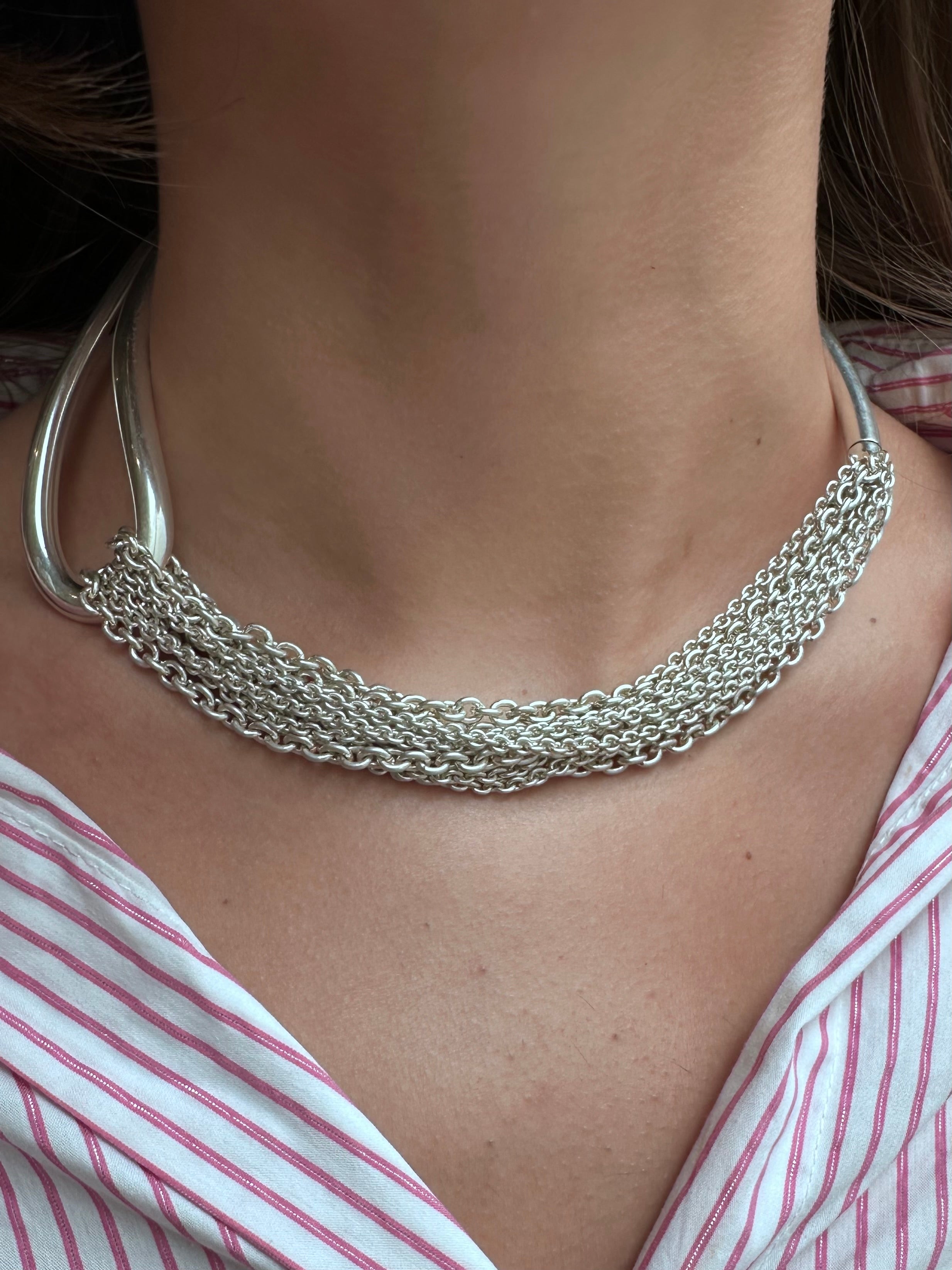 Collier HERMÈS "Licol" en argent