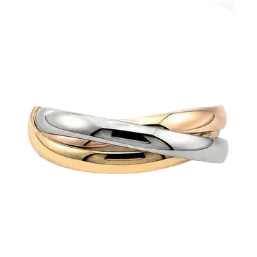 Bracelet Jonc CARTIER "Trinity" en or blanc, or jaune et or rose