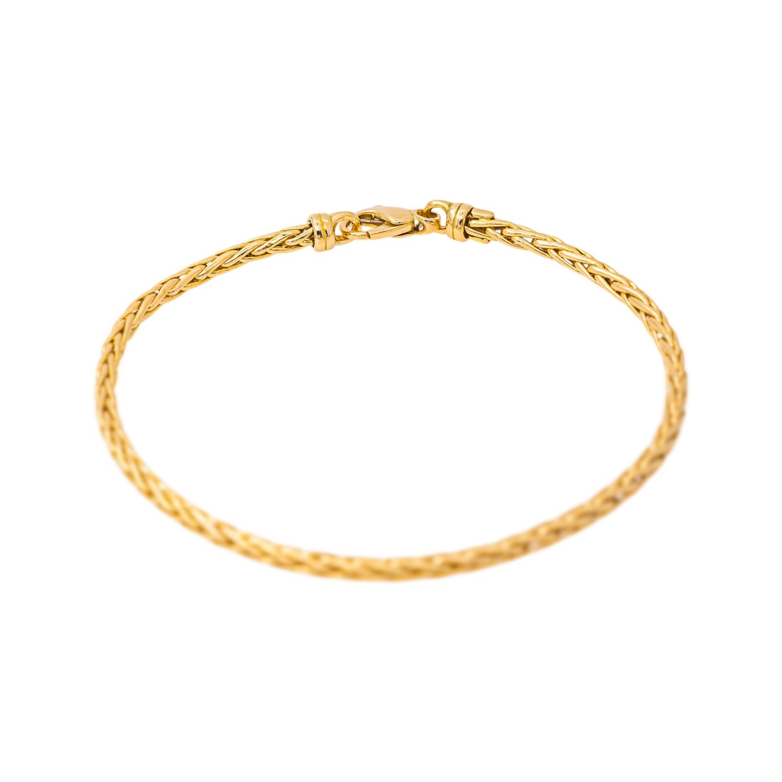 Bracelet Maille Palmier Or jaune