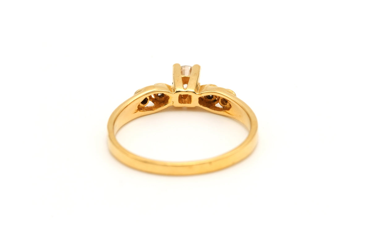 Bague Solitaire en or blanc et diamants