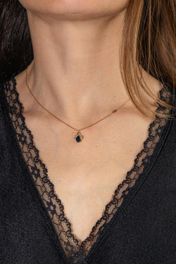 Collier Or jaune Saphir