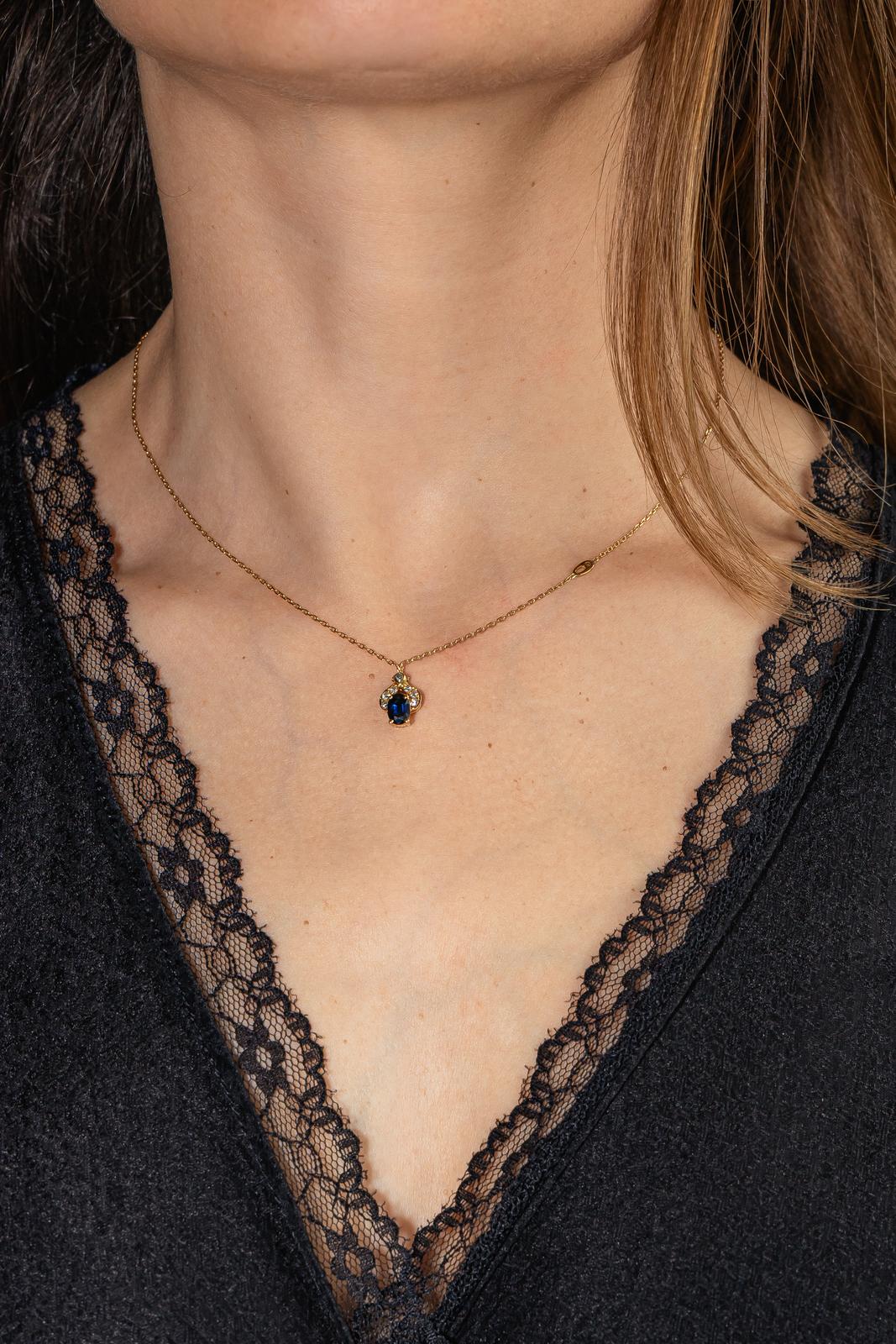 Collier Or jaune Saphir