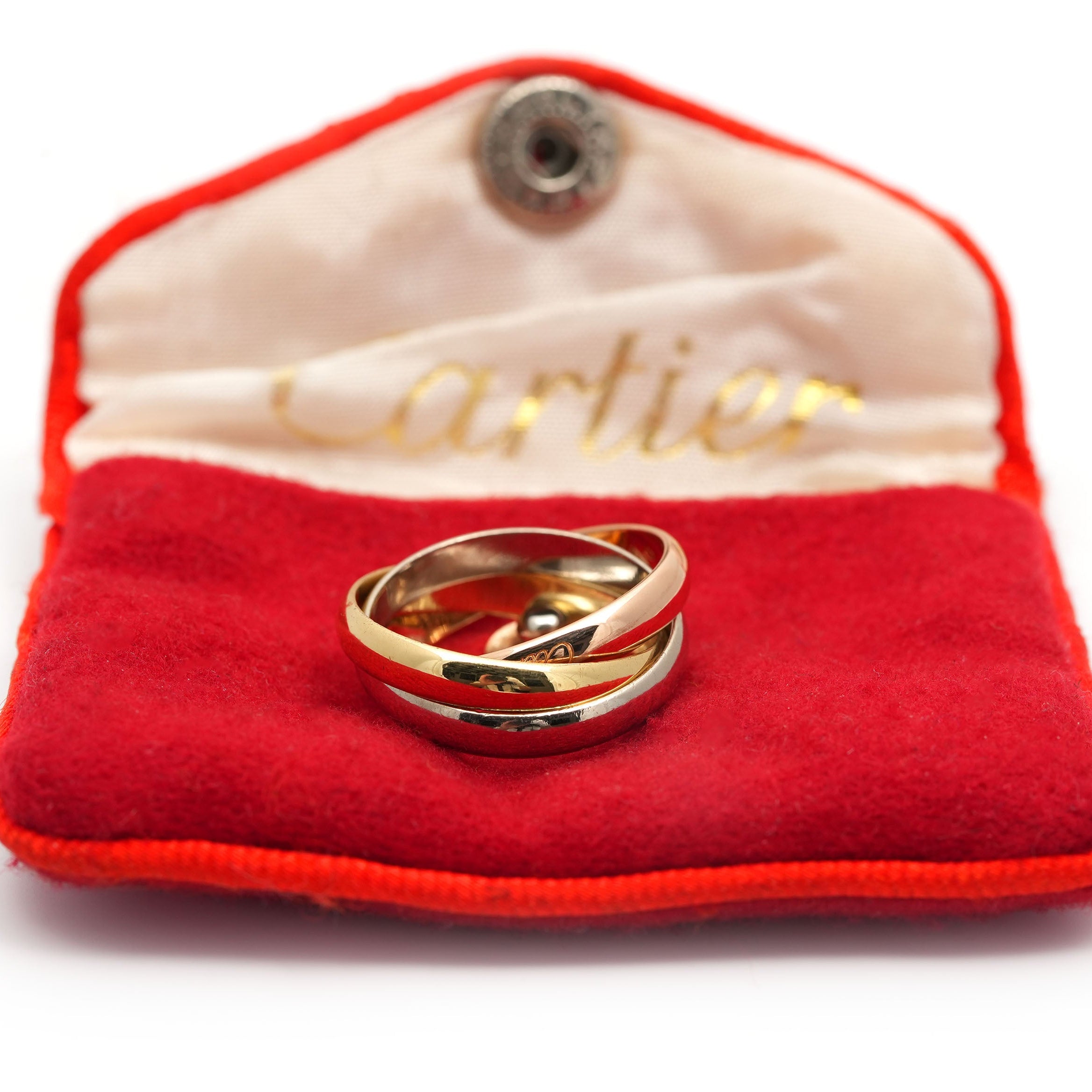 Bague Alliance CARTIER "Trinity" en or blanc, or jaune et or rose