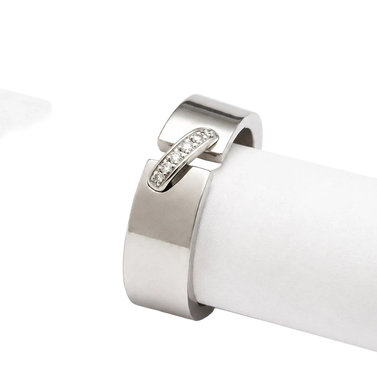 Bague Bandeau CHAUMET Liens en or blanc et diamants