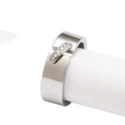 Bague Bandeau CHAUMET Liens en or blanc et diamants