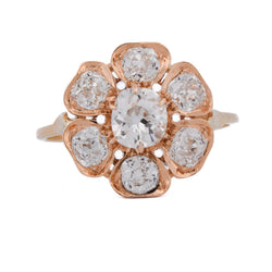 Bague Marguerite en or jaune et diamants