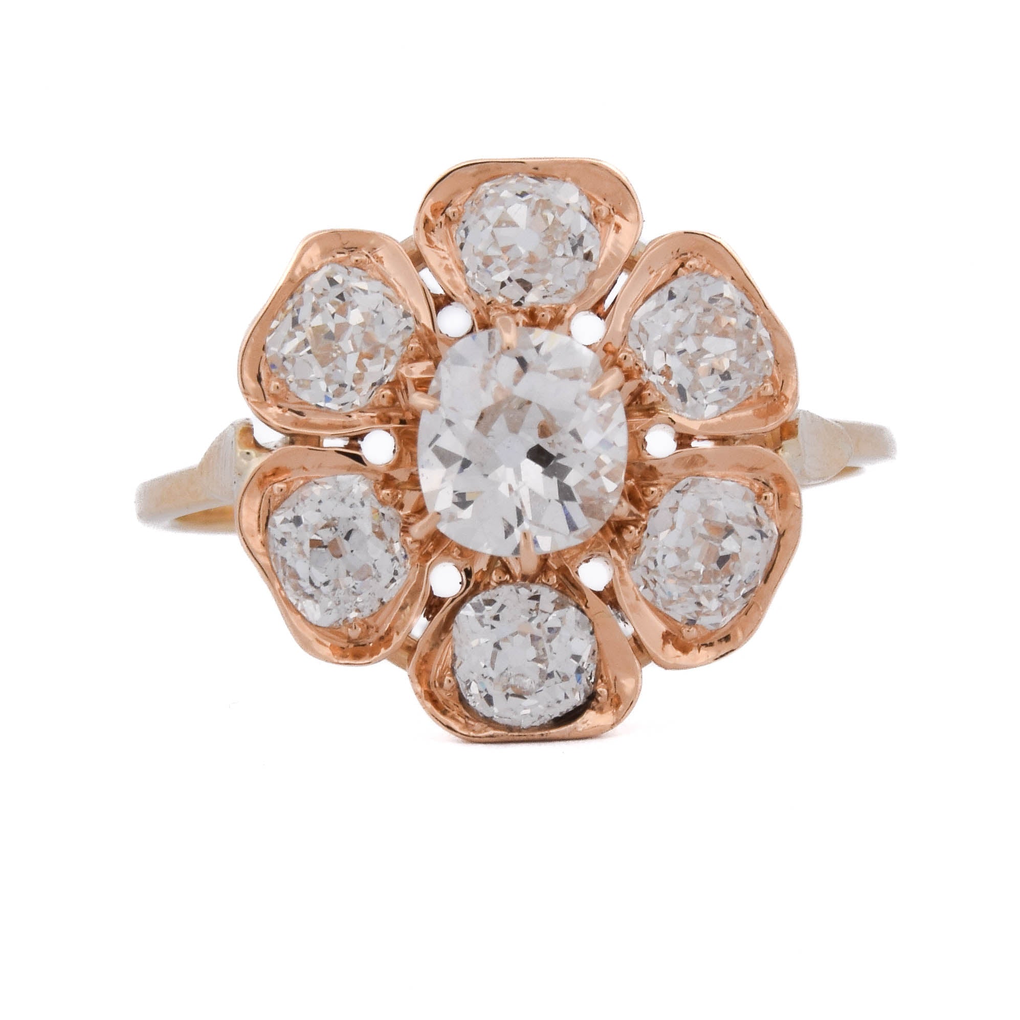 Bague Marguerite en or jaune et diamants