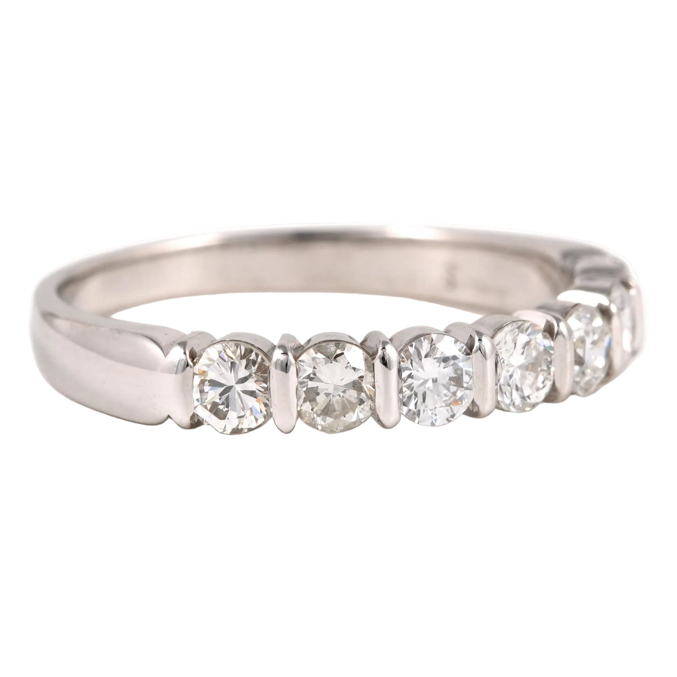 Bague Alliance en or blanc et diamants
