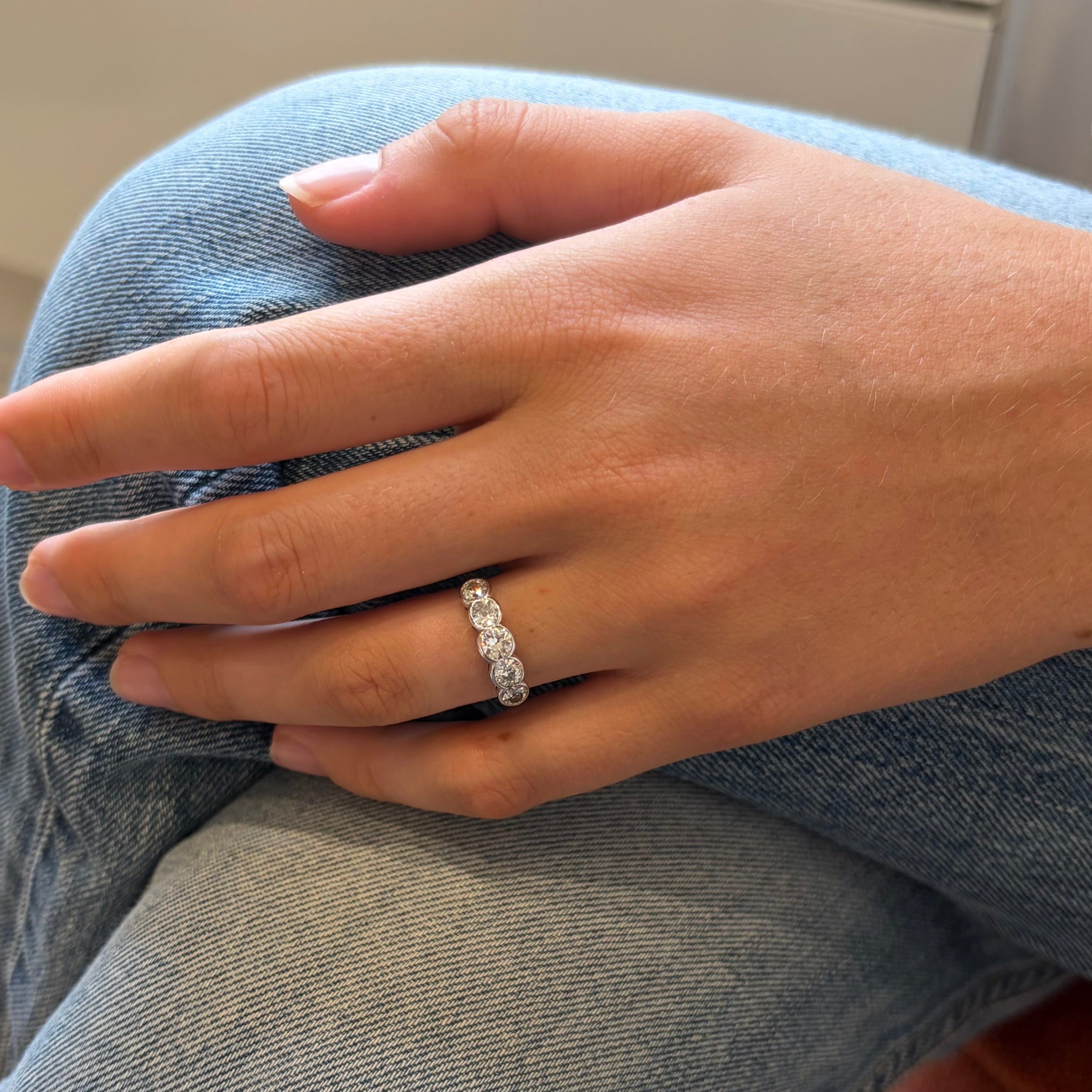 Bague en platine et diamants