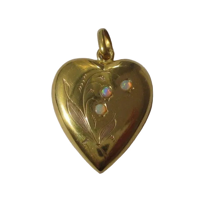 Pendentif en or jaune et opale