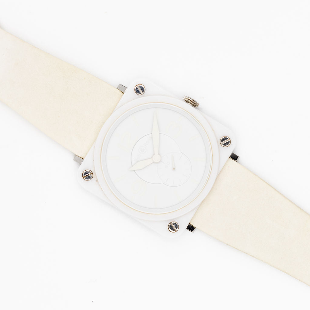 Montre BELL & ROSS "BR-S Phantom Ceramic" en céramique, acier et caoutchouc