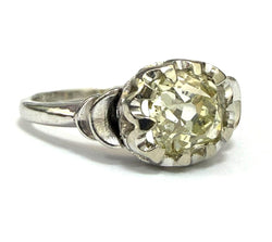 Bague Solitaire en or blanc et diamant