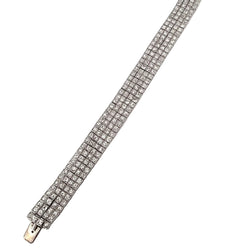 Bracelet Ligne S.J PHILLIPS LTD. en platine et diamants