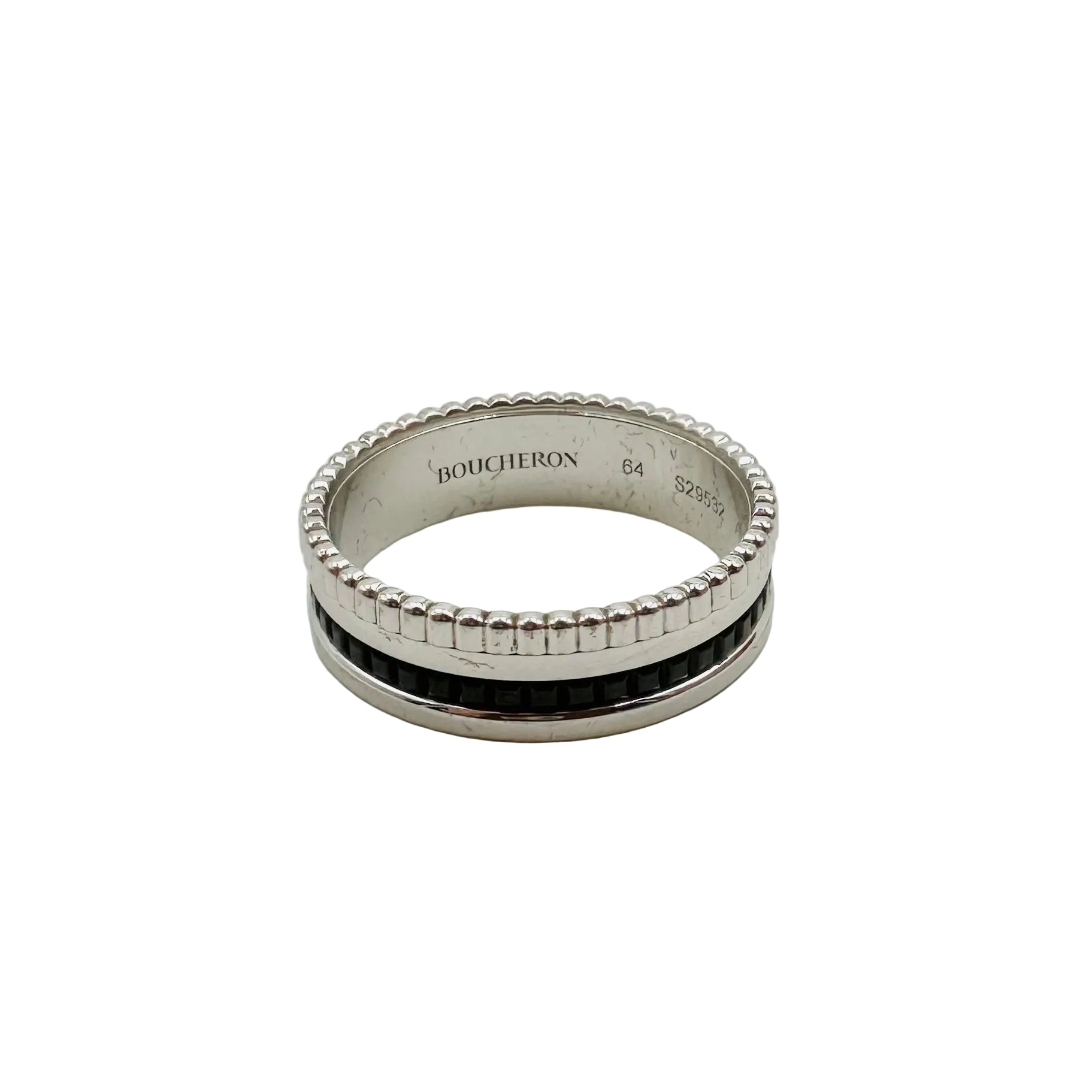 Bague BOUCHERON "Quatre Black Edition" en or blanc et PVD noir