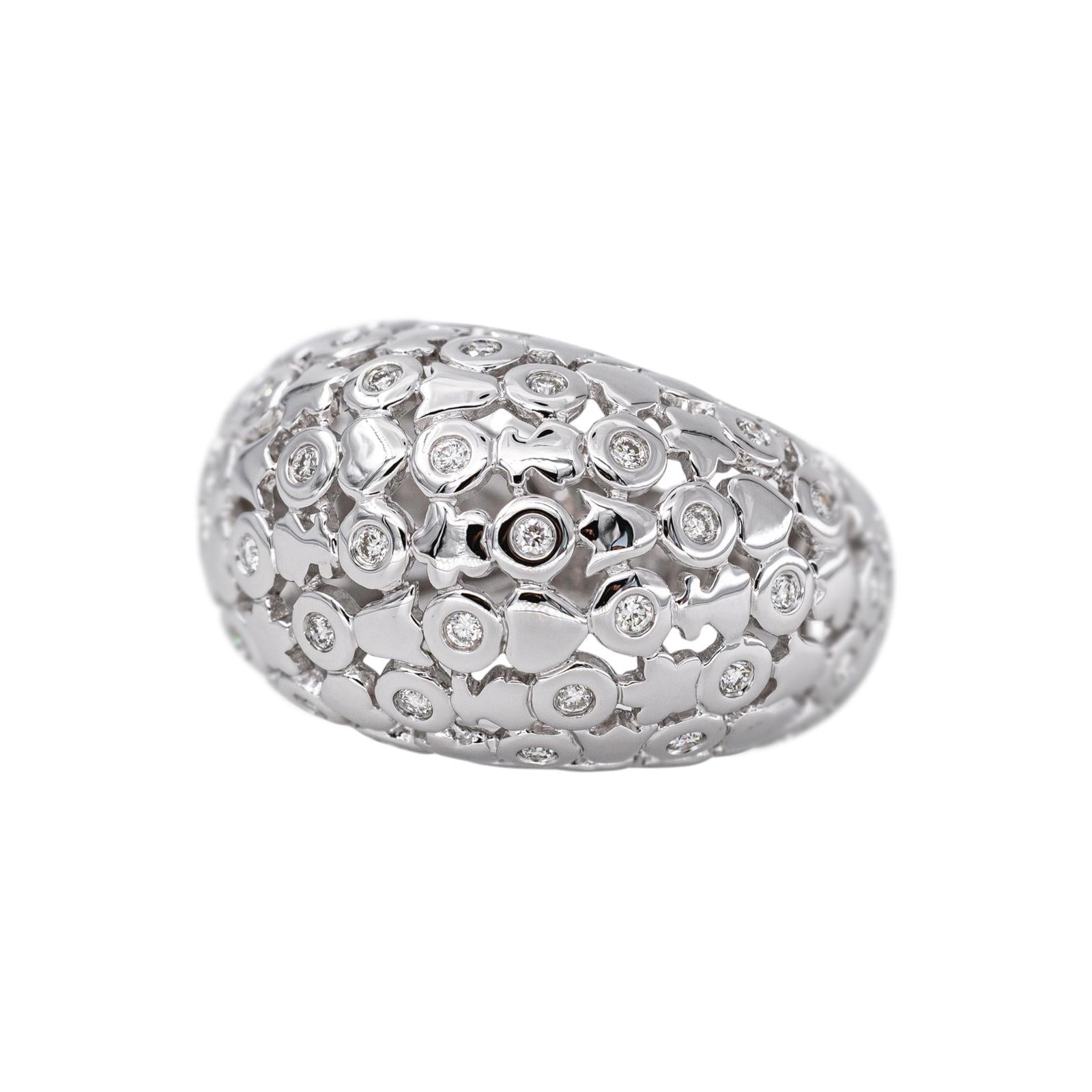Bague Dôme Or blanc Diamant