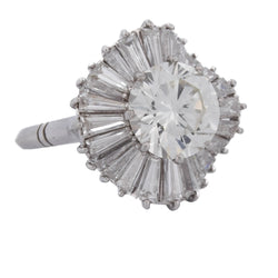 Bague Entourage en platine et diamants