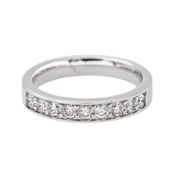 Bague Demi-alliance Or blanc Diamant