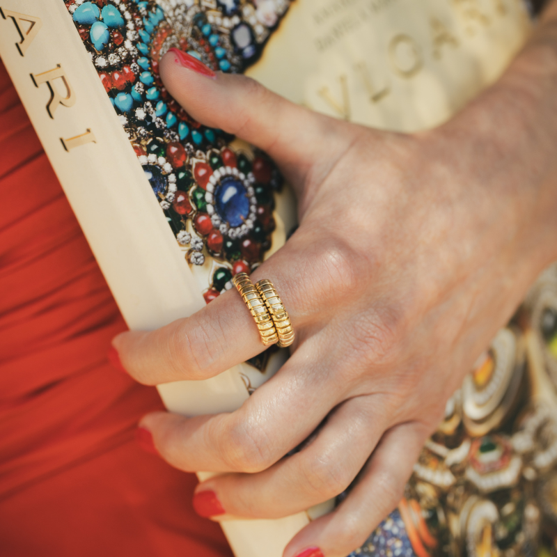 Bague BULGARI "Tubogas" en or jaune